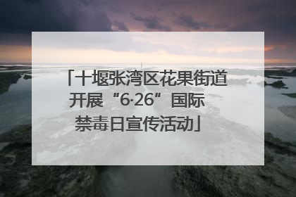 十堰张湾区花果街道开展“6·26”国际禁毒日宣传活动