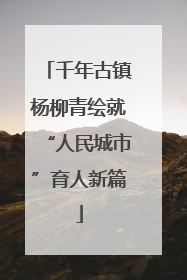 千年古镇杨柳青绘就“人民城市”育人新篇