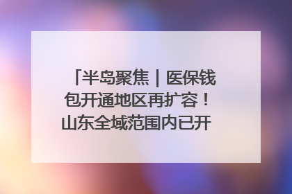 半岛聚焦｜医保钱包开通地区再扩容！山东全域范围内已开通，有何用处？如何操作？速戳→