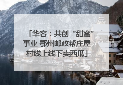华容：共创“甜蜜”事业 鄂州邮政帮庄屋村线上线下卖西瓜