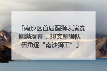 南沙区首届醒狮表演赛圆满落幕，38支醒狮队伍角逐“南沙狮王”