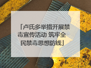 卢氏多举措开展禁毒宣传活动 筑牢全民禁毒思想防线