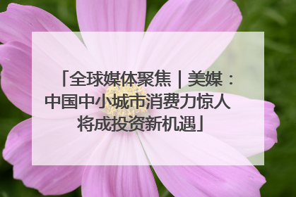 全球媒体聚焦｜美媒：中国中小城市消费力惊人 将成投资新机遇