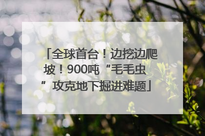全球首台！边挖边爬坡！900吨“毛毛虫”攻克地下掘进难题