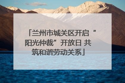 兰州市城关区开启“阳光仲裁”开放日 共筑和谐劳动关系