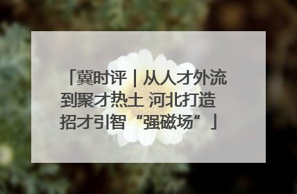 冀时评|从人才外流到聚才热土 河北打造招才引智“强磁场”