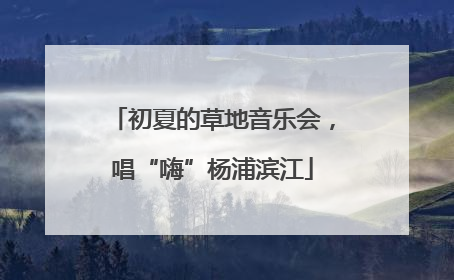 初夏的草地音乐会，唱“嗨”杨浦滨江