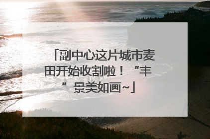 副中心这片城市麦田开始收割啦！“丰”景美如画~