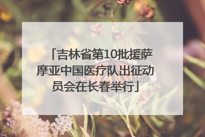 吉林省第10批援萨摩亚中国医疗队出征动员会在长春举行