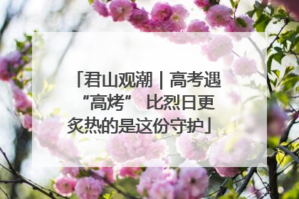 君山观潮｜高考遇“高烤” 比烈日更炙热的是这份守护