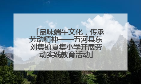 品味端午文化，传承劳动精神——五河县东刘集镇夏集小学开展劳动实践教育活动