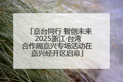 嘉台同行 智创未来 2025浙江·台湾合作周嘉兴专场活动在嘉兴经开区启幕