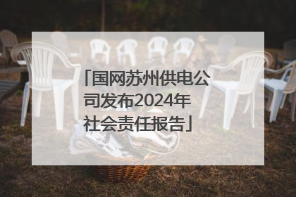 国网苏州供电公司发布2024年社会责任报告