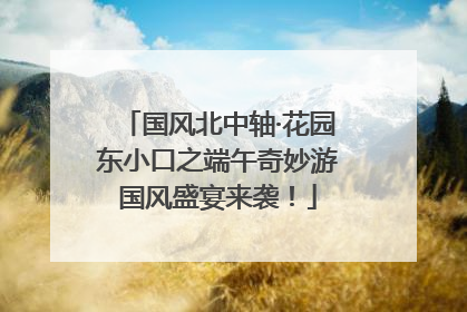 国风北中轴·花园东小口之端午奇妙游国风盛宴来袭！