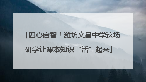 四心启智！潍坊文昌中学这场研学让课本知识“活”起来