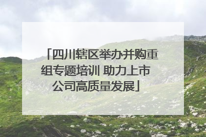 四川辖区举办并购重组专题培训 助力上市公司高质量发展