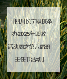 四川长宁职校举办2025年职教活动周之第六届班主任节活动