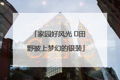 家园好风光 ⎮田野披上梦幻的银装