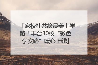 家校社共绘最美上学路！丰台30校“彩色学安路”暖心上线