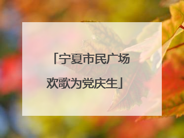 宁夏市民广场欢歌为党庆生