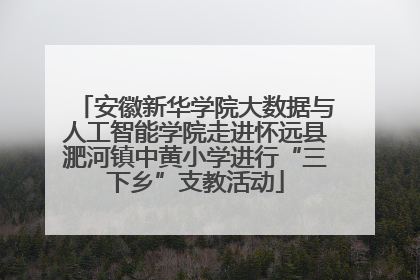 安徽新华学院大数据与人工智能学院走进怀远县淝河镇中黄小学进行“三下乡”支教活动
