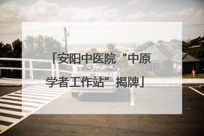 安阳中医院“中原学者工作站”揭牌