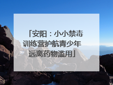 安阳：小小禁毒训练营护航青少年远离药物滥用