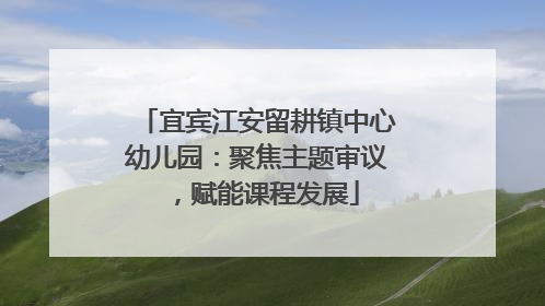 宜宾江安留耕镇中心幼儿园：聚焦主题审议，赋能课程发展