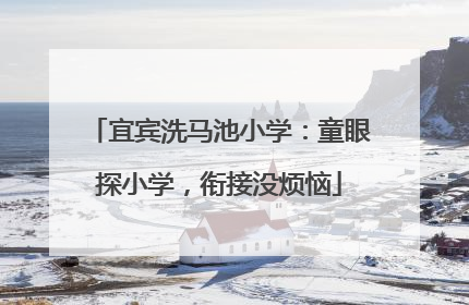 宜宾洗马池小学：童眼探小学，衔接没烦恼