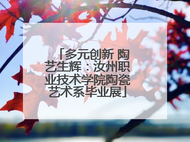 多元创新 陶艺生辉：汝州职业技术学院陶瓷艺术系毕业展