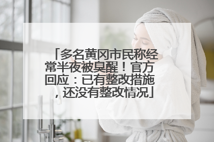 多名黄冈市民称经常半夜被臭醒！官方回应：已有整改措施，还没有整改情况