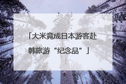 大米竟成日本游客赴韩旅游“纪念品”