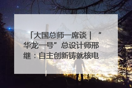大国总师一席谈｜“华龙一号”总设计师邢继：自主创新铸就核电“国家名片”