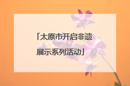 太原市开启非遗展示系列活动