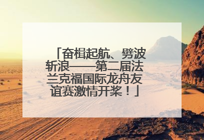 奋楫起航、劈波斩浪——第二届法兰克福国际龙舟友谊赛激情开桨！