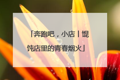 奔跑吧，小店丨馄饨店里的青春烟火