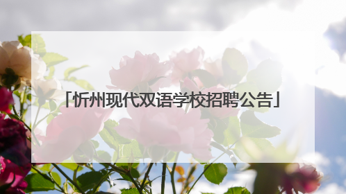 忻州现代双语学校招聘公告
