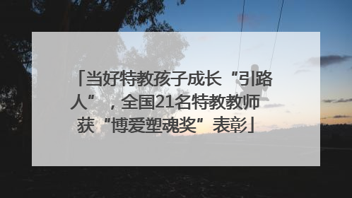 当好特教孩子成长“引路人”，全国21名特教教师获“博爱塑魂奖”表彰