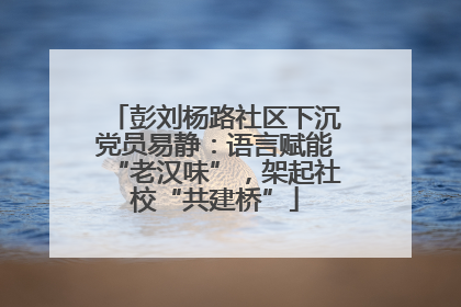 彭刘杨路社区下沉党员易静：语言赋能“老汉味”，架起社校“共建桥”