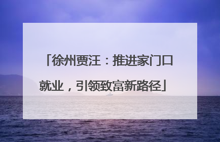 徐州贾汪：推进家门口就业，引领致富新路径