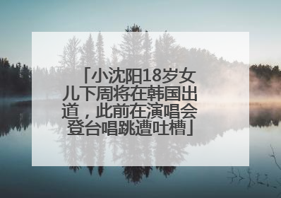 小沈阳18岁女儿下周将在韩国出道，此前在演唱会登台唱跳遭吐槽