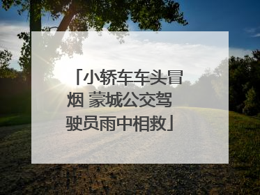 小轿车车头冒烟 蒙城公交驾驶员雨中相救