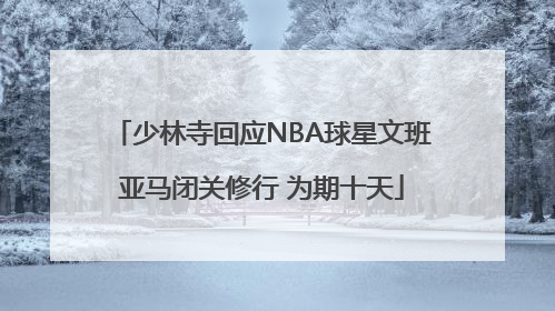 少林寺回应NBA球星文班亚马闭关修行 为期十天