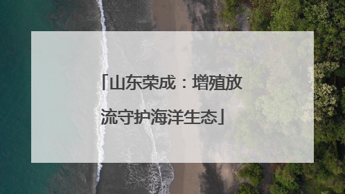 山东荣成：增殖放流守护海洋生态