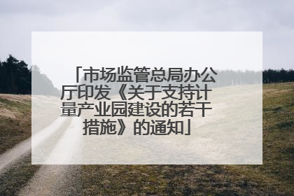 市场监管总局办公厅印发《关于支持计量产业园建设的若干措施》的通知