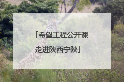 希望工程公开课走进陕西宁陕