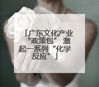 广东文化产业“政策包” 激起一系列“化学反应”