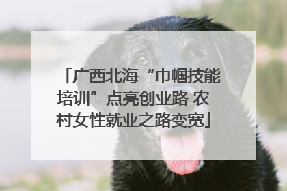 广西北海“巾帼技能培训”点亮创业路 农村女性就业之路变宽