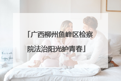 广西柳州鱼峰区检察院法治阳光护青春