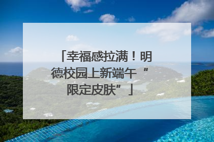 幸福感拉满！明德校园上新端午“限定皮肤”